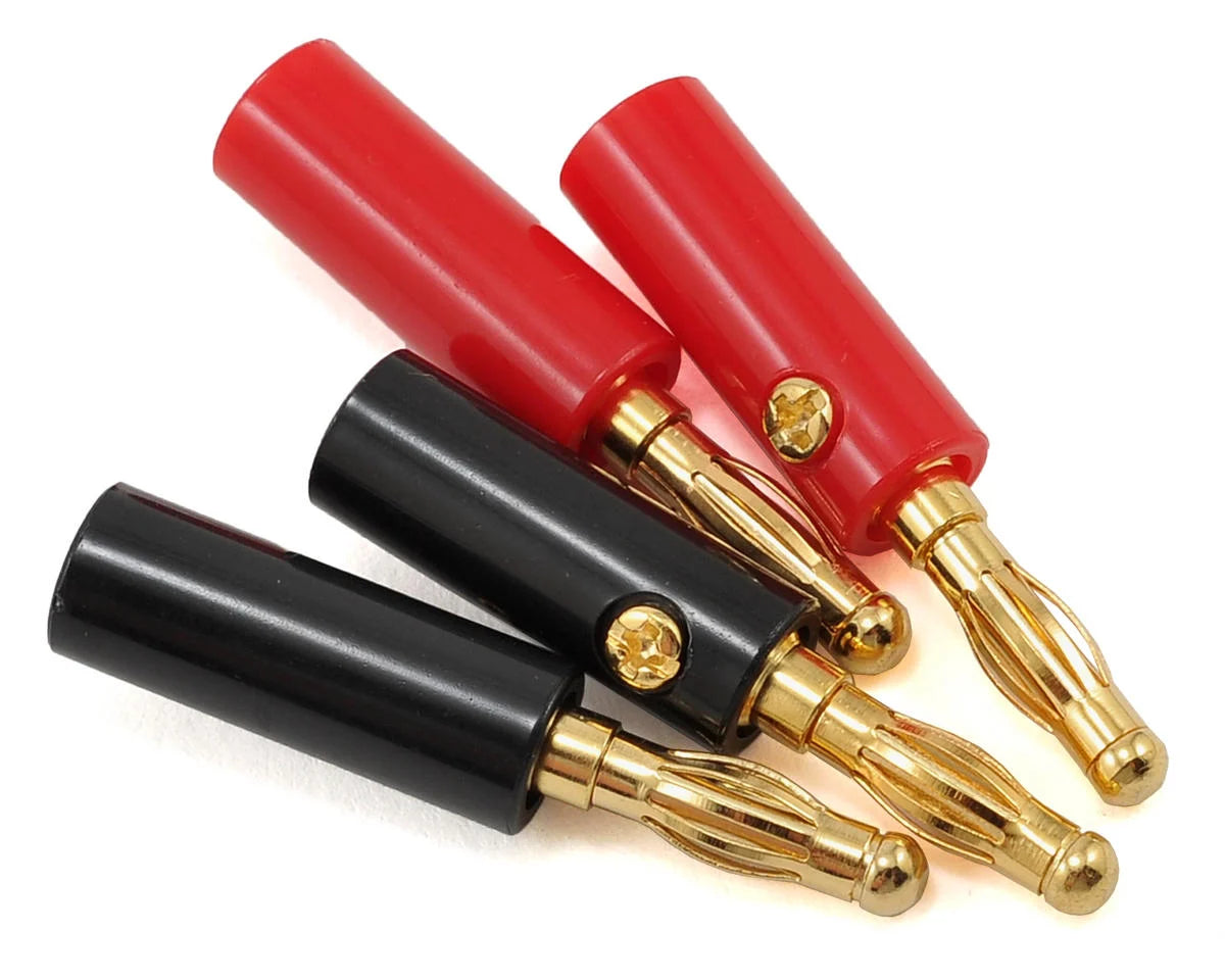 PROTEK PTK-5003 4.0mm Gold Plated Banana Plugs (2 Red/2 Black)