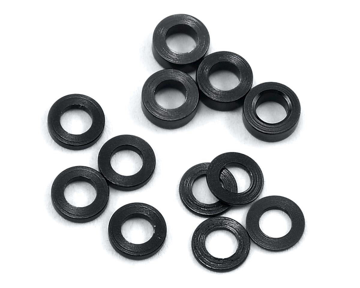 PROTEK PTK-8370 Aluminum Ball Stud Washer Set Black (12) 0.5mm 1.0mm &amp; 2.0mm