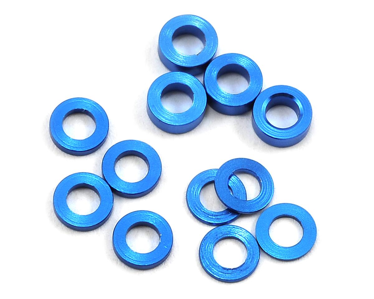 PROTEK PTK-8371 Aluminum Ball Stud Washer Set Blue (12) 0.5mm 1.0mm & 2.0mm