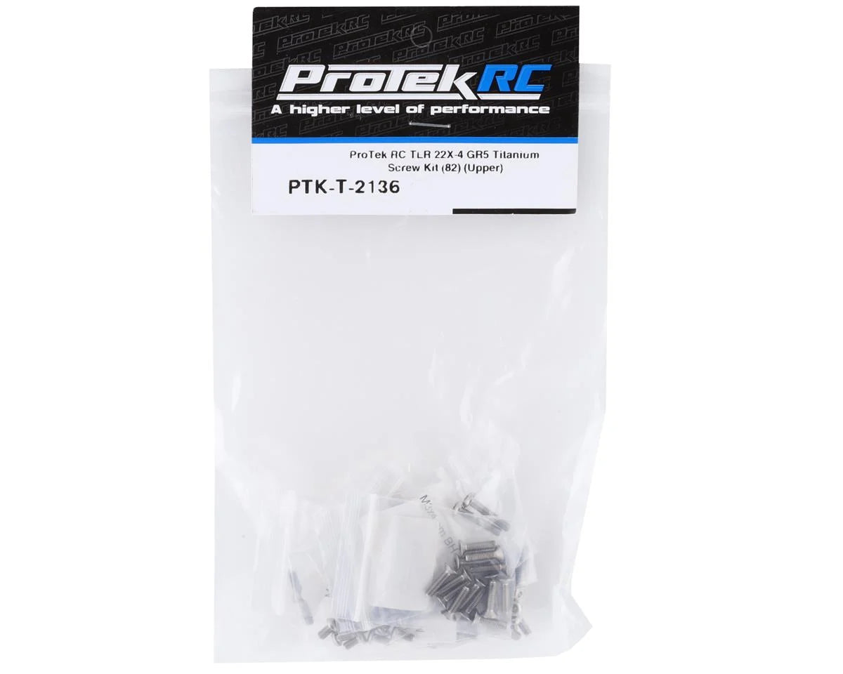 PROTEK PTK-T-2136 TLR 22X-4 "Grade 5" Titanium Screw Kit (82) (Upper)