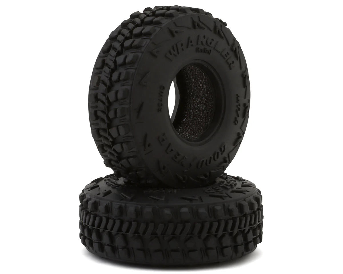 RC4WD Z-T0207 Goodyear® Wrangler MT/R® 0.7" Micro 1/24 Rock Crawler Tires (2) (X2S3) (43mm OD) w/Foam Inserts