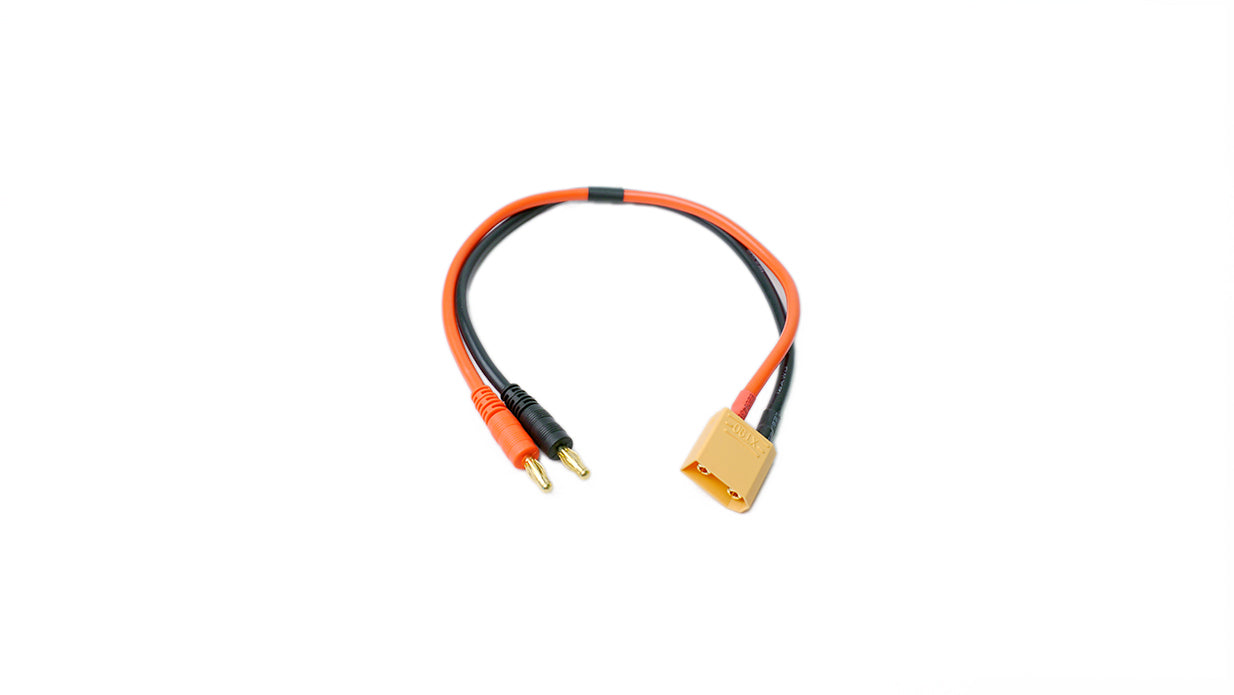 RACERS EDGE RCE1618 Charge Adapter: Male XT90 To Male 4MM Bullets, 300MM Wire