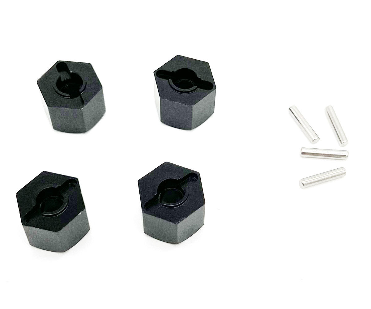 RACERS EDGE RCE1960 12mm Wheel Hex Adapters with Pins (4) for CEN F250