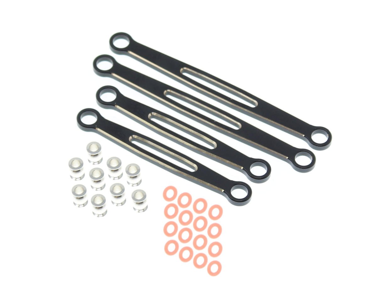 REDCAT RER30279 MT-18/Ascent-18 Brass Front & Rear Links (Black) (4)