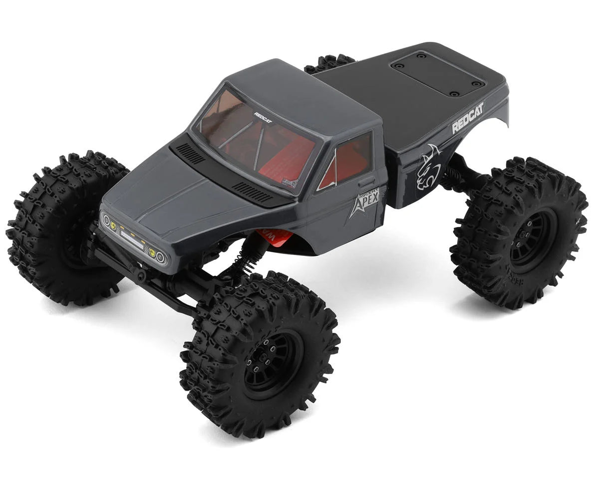 REDCAT RER42222 Ascent-18 Apex 1/18 4WD RTR Brushless Rock Crawler (Dark Metallic Gray) w/2.4GHz Radio, Battery & Charger