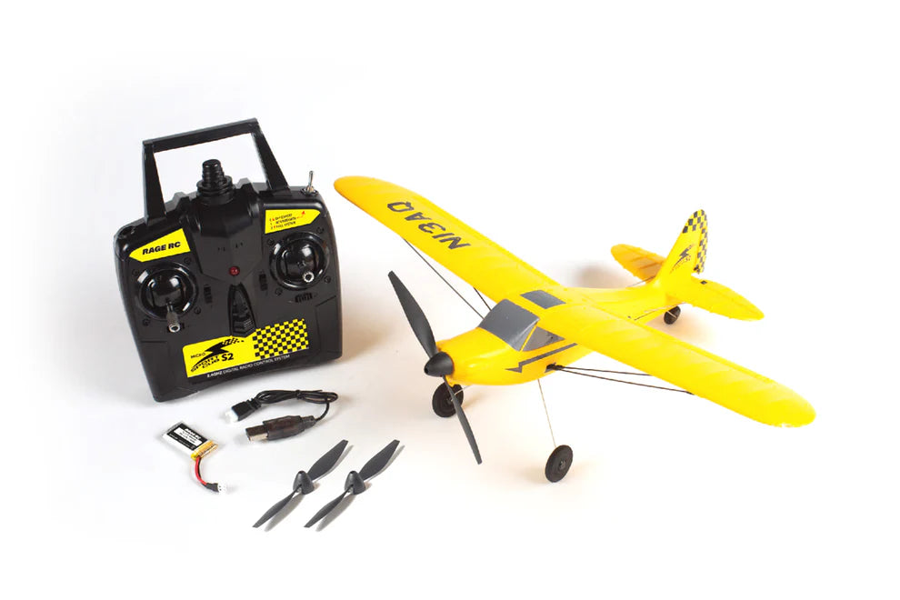 RAGE RC RGRA1118 Micro Sport Cub 400 3-Channel RTF Airplane with PASS System
