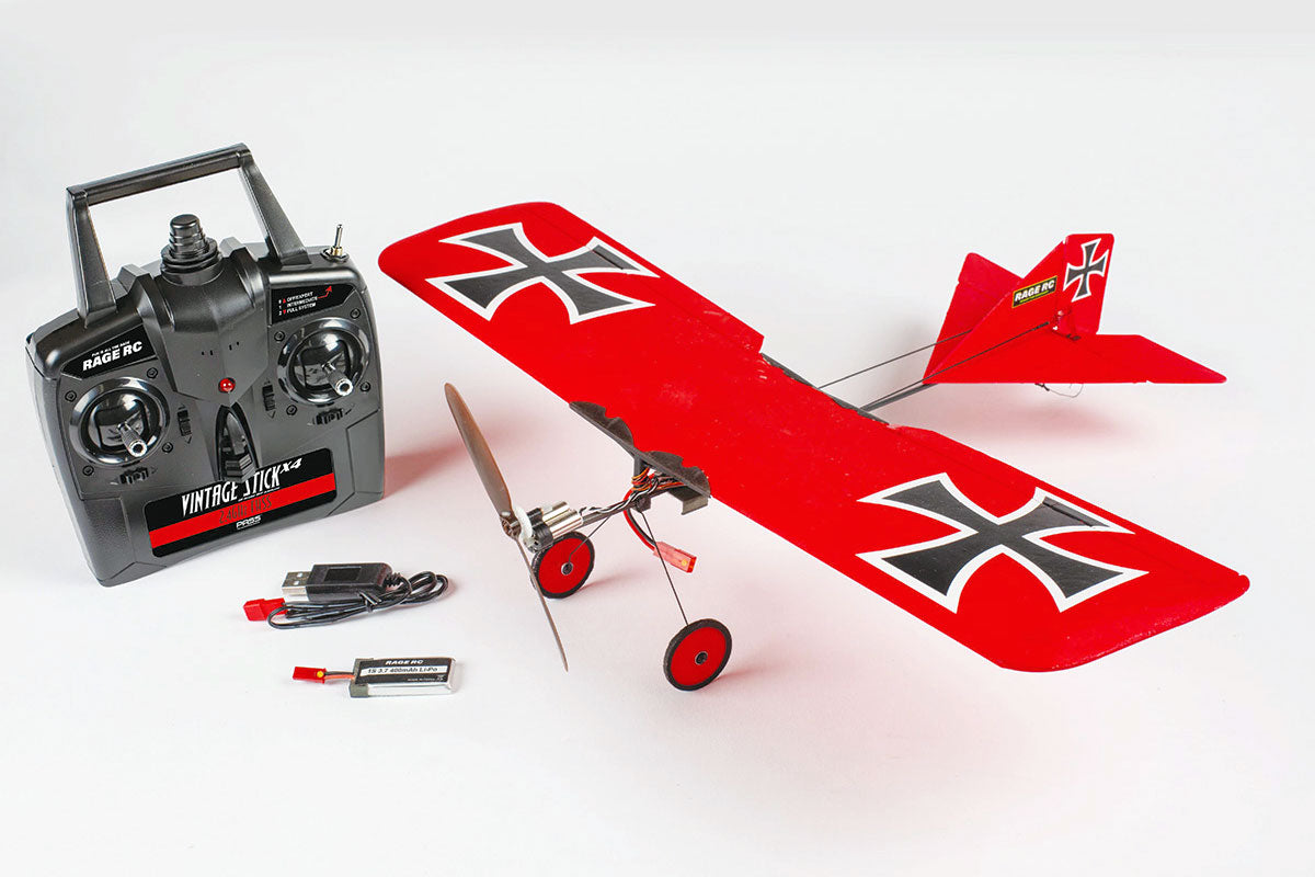 RAGE RC RGRA1119 Vintage Stick X4 Micro RTF Airplane with PASS (Pilot Assist Stability Software) System