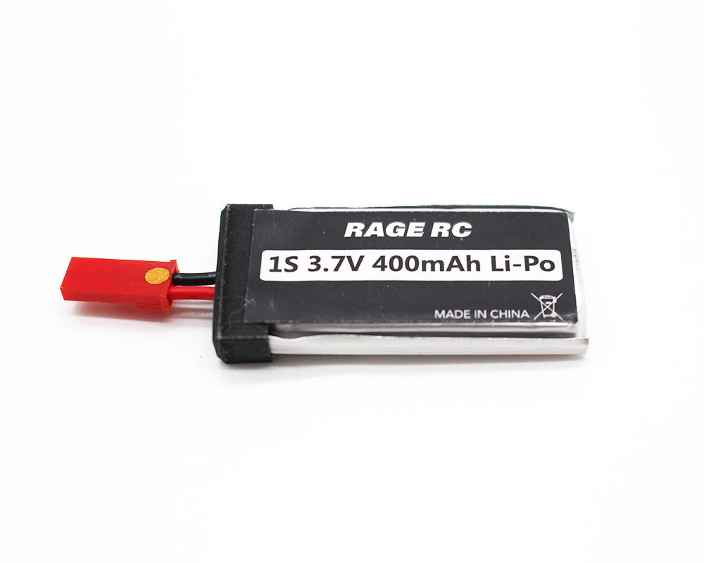 RAGE RC RGRA1243 1S 3.7v 400mAh 25C LiPo Battery with JST Plug; Vintage Stick X4
