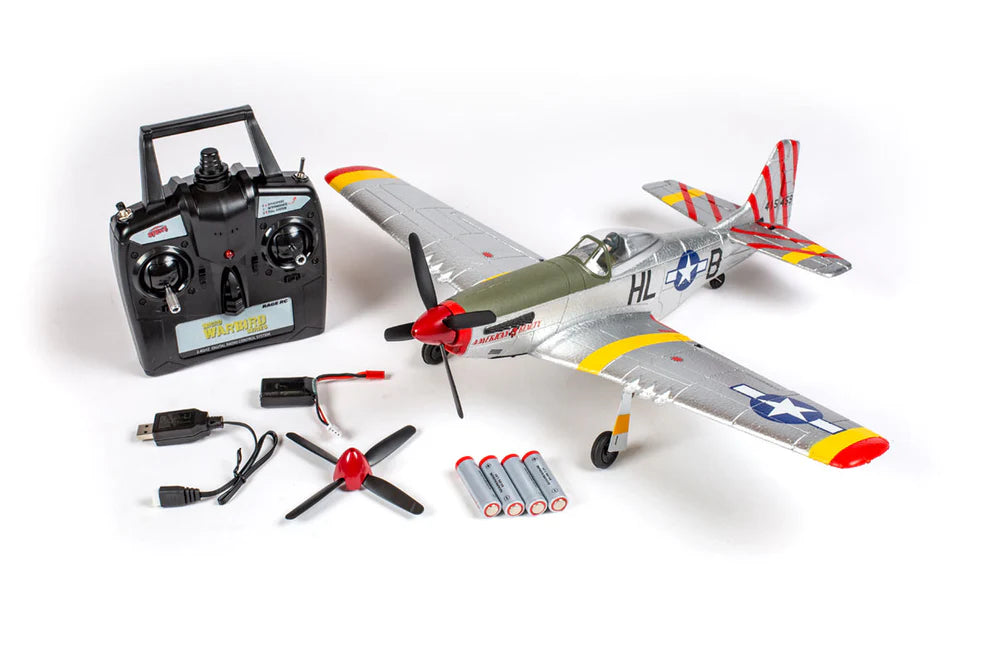 RAGE RC RGRA1600 A1600 - P-51D Mustang 500mm Brushless RTF Warbird with PASS (Pilot Assist Stability Software) System