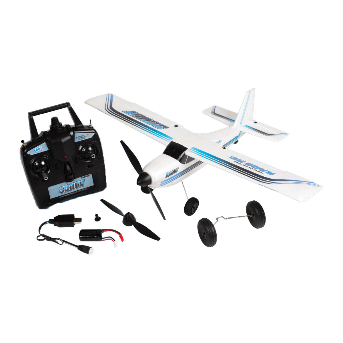 RAGE RC RGRA1604 Scout 500mm Brushless RTF Sport Airplane