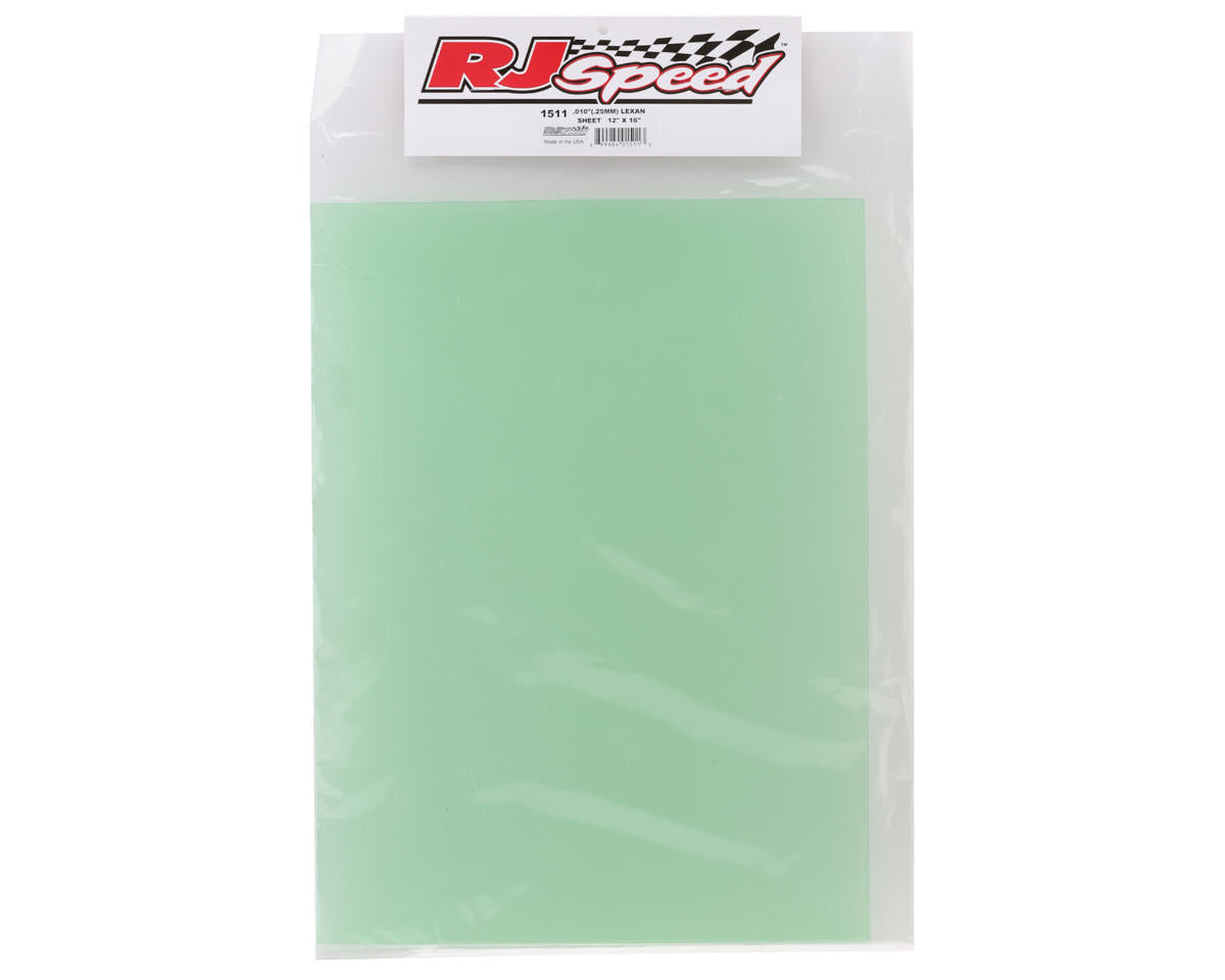 RJ SPEED 1511 Lexan Sheet Large 12x16 .010 0.25mm