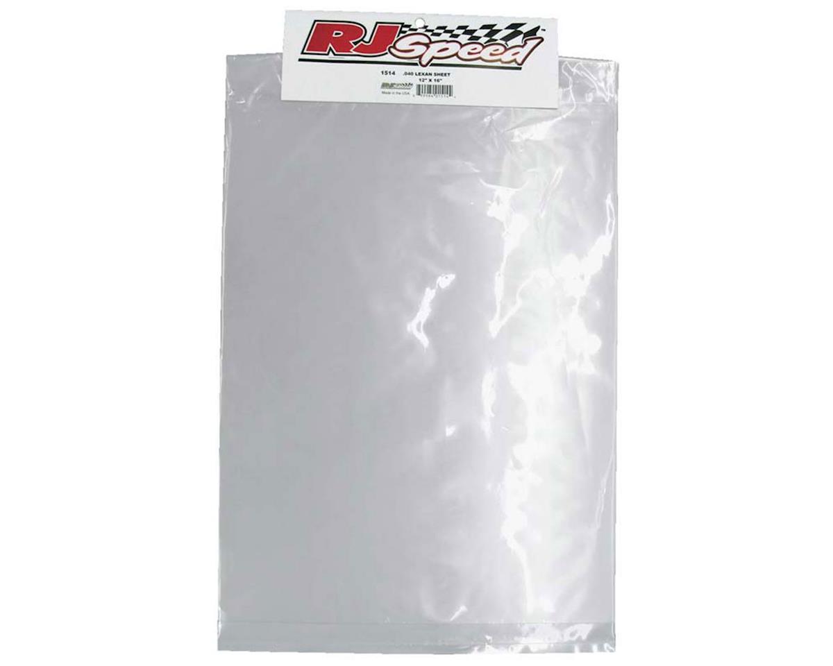 RJ SPEED 1514 Lexan Sheet Large 12x16 .040 1.0mm