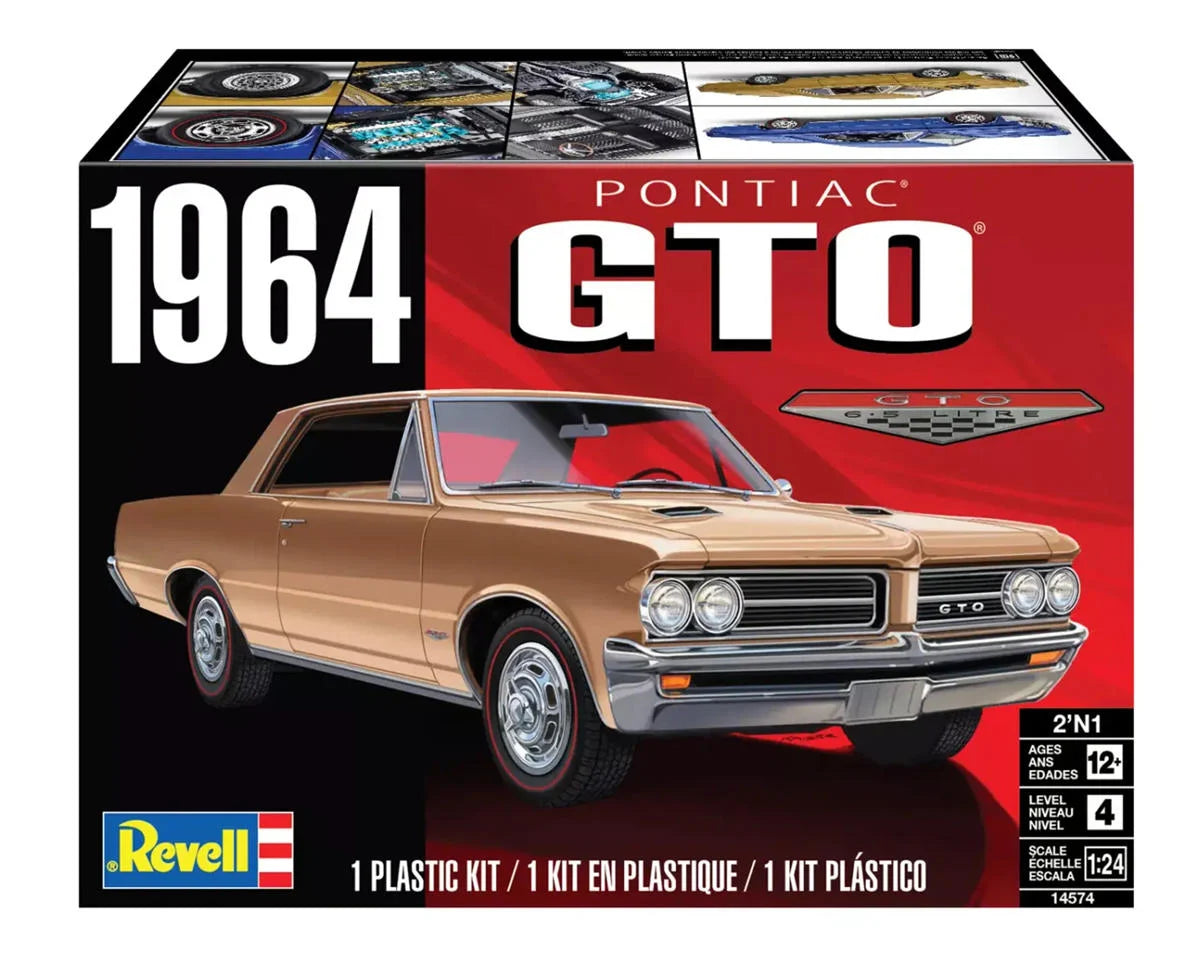 REVELL 14574 1/24 2-N-1 1964 Pontiac GTO Plastic Model Kit