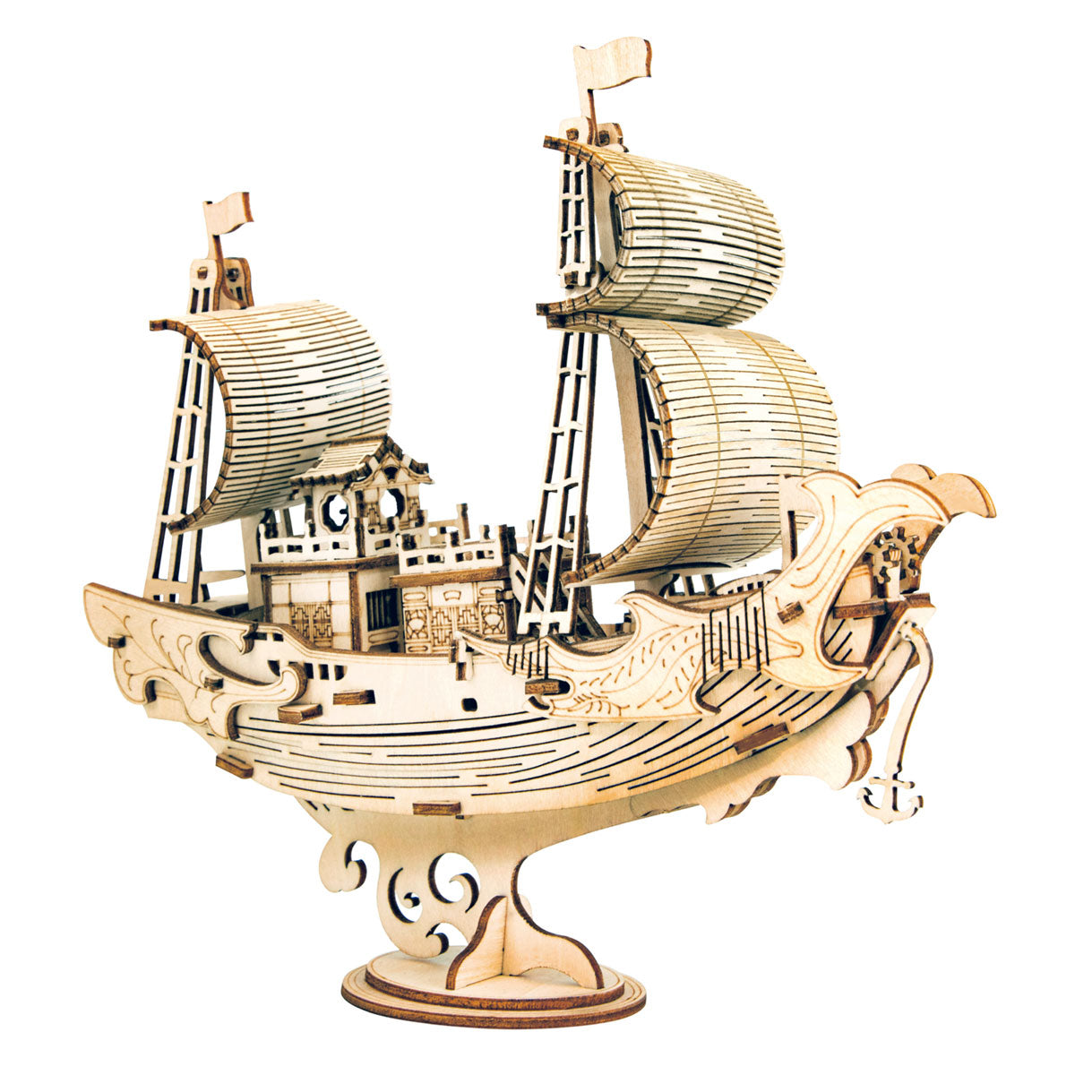 ROBOTIME TG307 Classic 3D Wood Puzzles; Diplomatic Ship