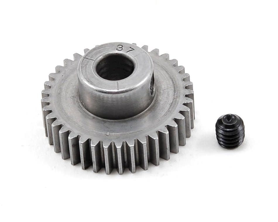 ROBINSON RACING 2037 Hard 48 Pitch Machined 37T Pinion Gear, 5mm Bore