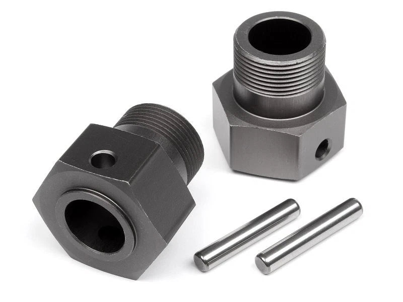 HPI 102157 24x27mm Wheel Hex Hub Set (Gunmetal (2)