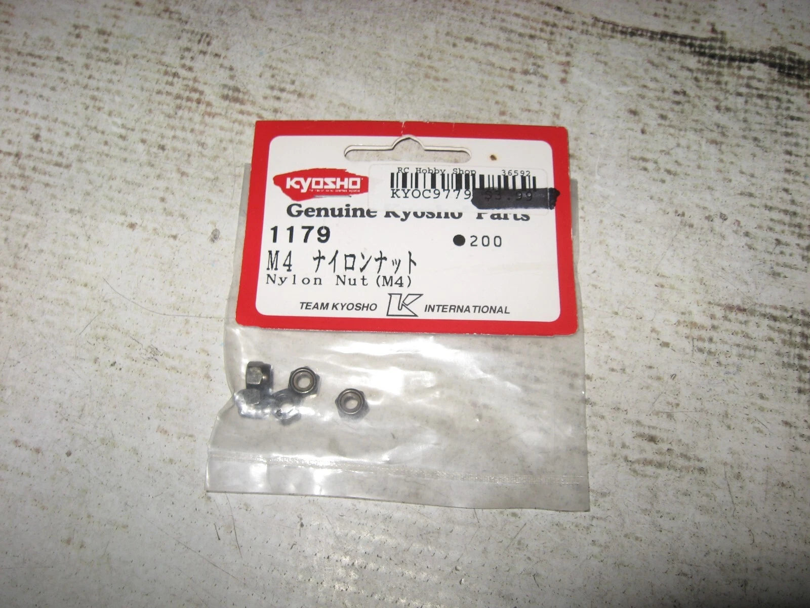 KYOSHO 1180  M4 (4mm) Flanged Nylon Wheel Nuts (4)