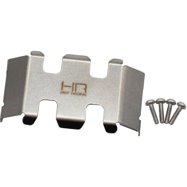 HOT RACING SXTF332C Stainless Steel Center Belly Skid Plate SCX24