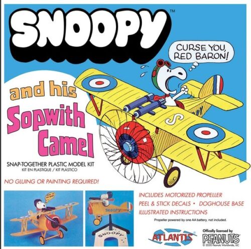 ATLANTIS M6779 Snoopy and His Sopwith Camel Snap Kit