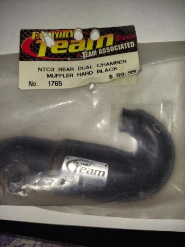 ASSOCIATED 1765 NTC3 Rear Dual Chamber Muffler Hard Black