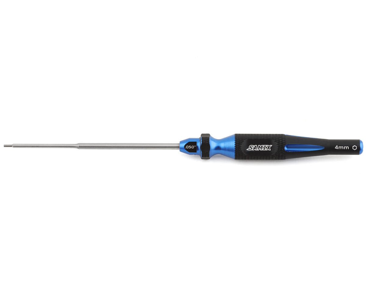 SAMIX SCX24-SD050-BL 2-in-1 Hex Wrench/Nut Driver (Blue) (.050" Hex/4mm Nut)