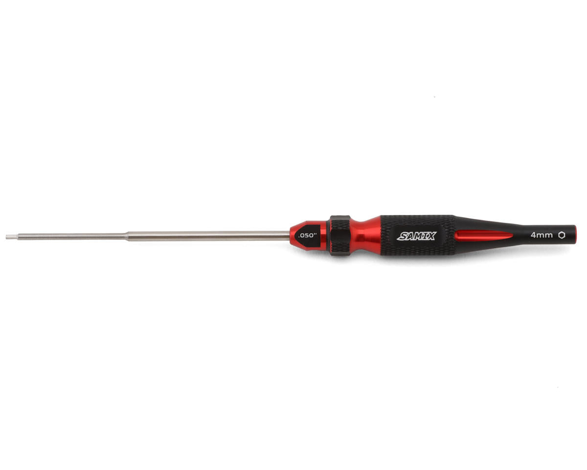 SAMIX SCX24-SD050-RD 2-in-1 Hex Wrench/Nut Driver (Red) (.050" Hex/4mm Nut)