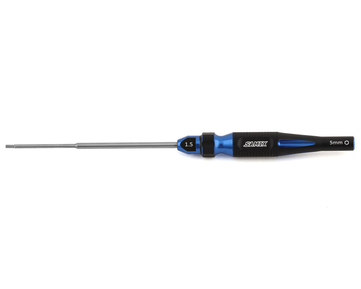 SAMIX TRX4M-SD15-BL Samix TRX-4M 2-in-1 Hex Wrench/Nut Driver (Blue) (1.5mm Hex/5mm Nut)
