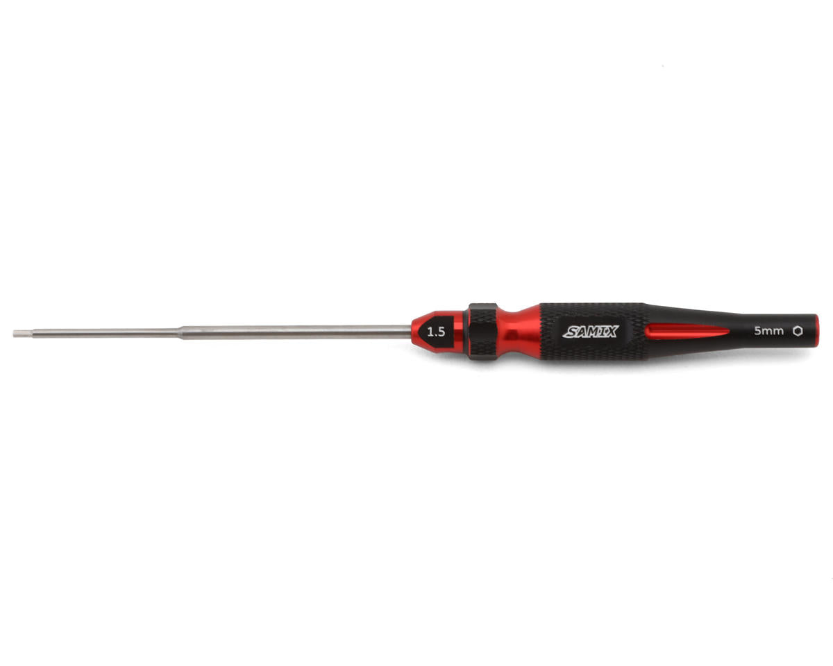 SAMIX TRX4M-SD15-RD 2-in-1 Hex & Nut Driver For Traxxas® TRX-4M™ (Red) (1.5mm Hex/5mm Nut)