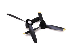 RAGE RC RGRA1329 3-Blade Propeller & Spinner Set (2); Spitfire