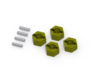 HPI 161153 7mm Hex Hub Set (Brass / 4pcs) for Venture18