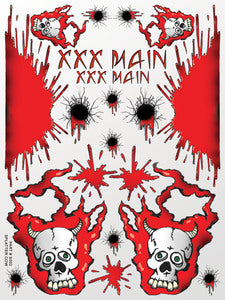 XXX MAIN S002 Splatter Cow Sticker Sheet