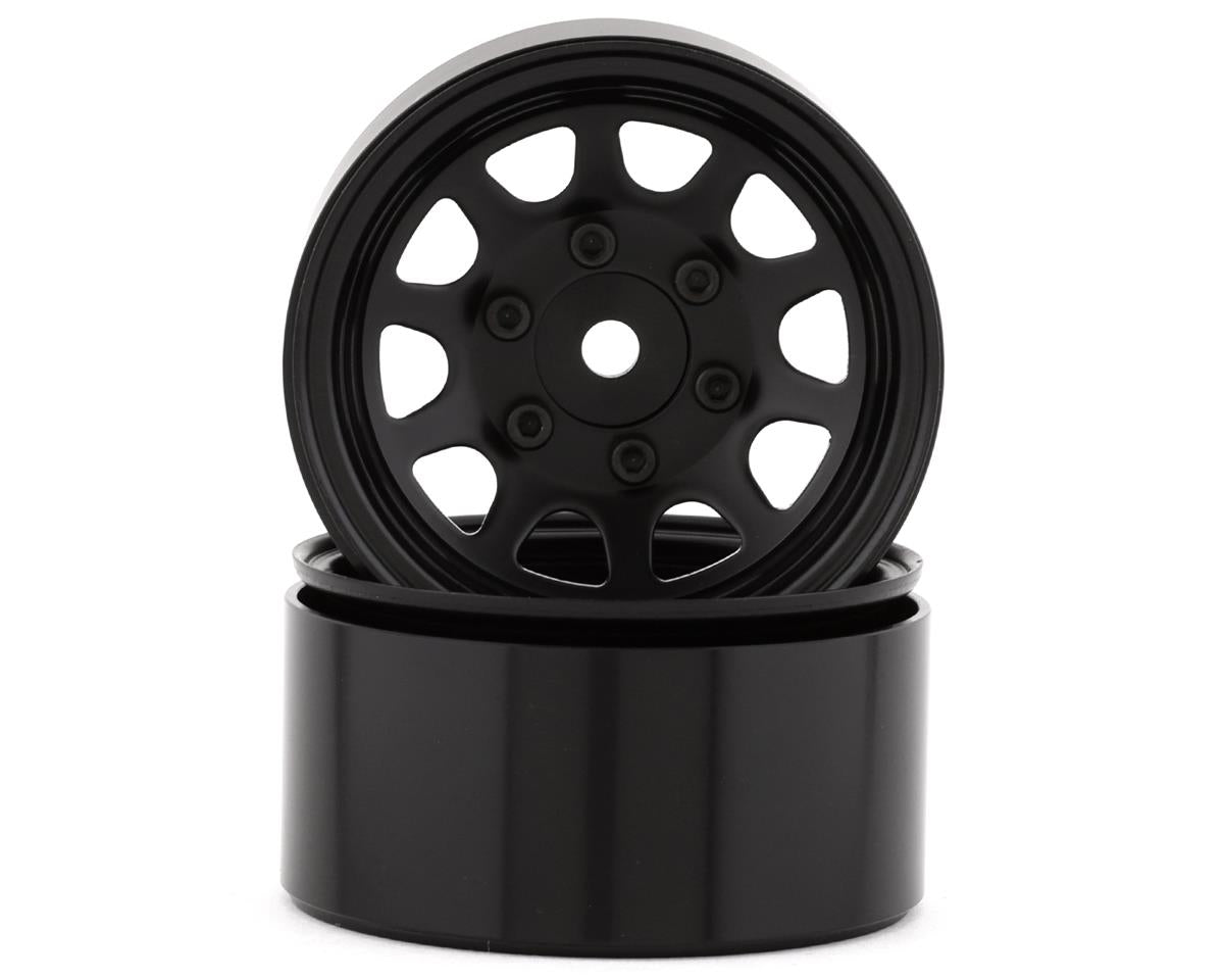 SSD SSD00488 D Hole 1.55” Steel Beadlock Crawler Wheels (Black) (2)