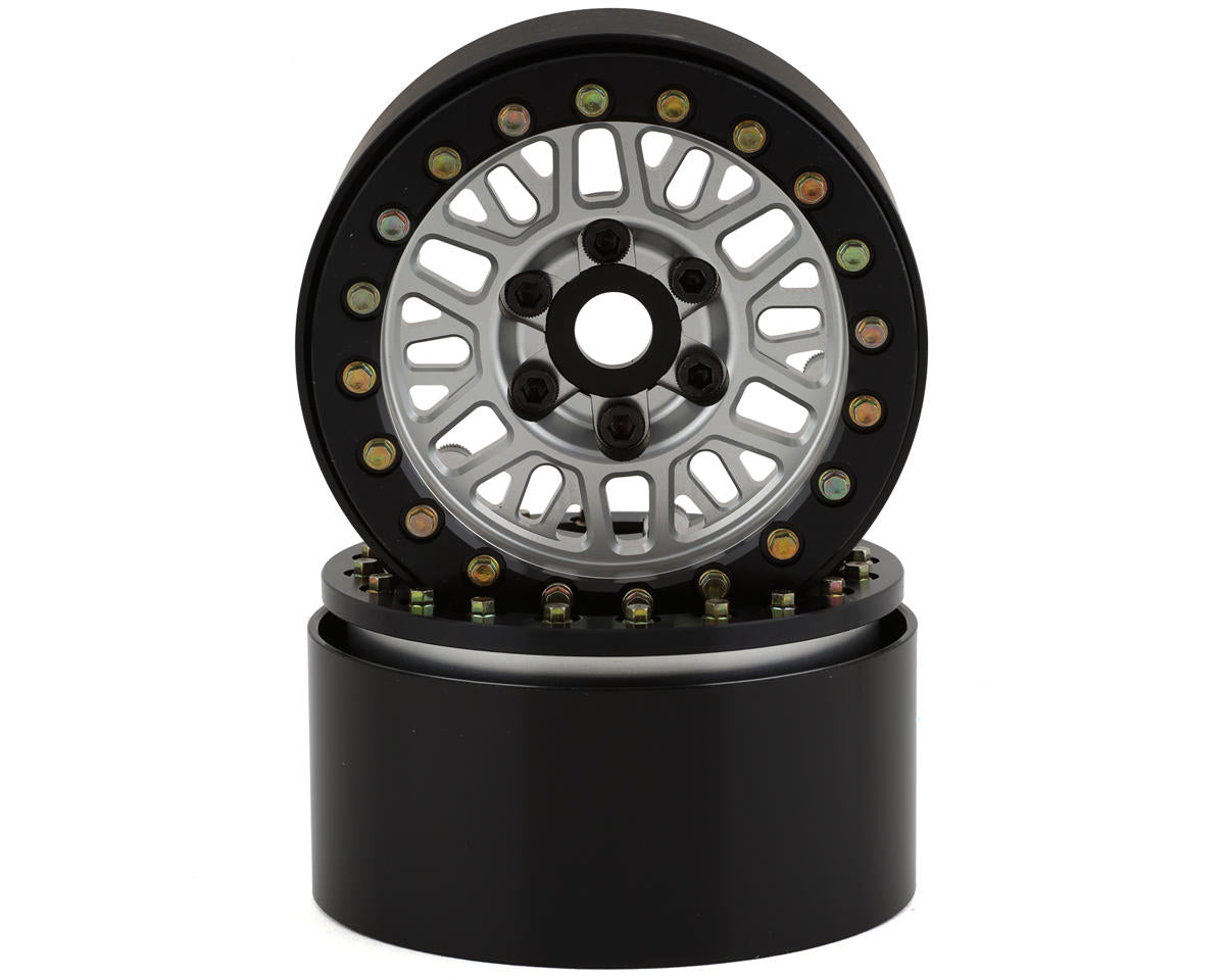 SSD SSD00534 Mesh 1.9" Beadlock Crawler Wheels (Silver) (2)