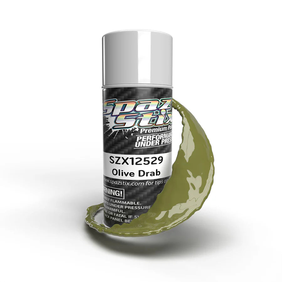 SPAZ STIX 12529 OLIVE DRAB AEROSOL PAINT, 3.5OZ CAN