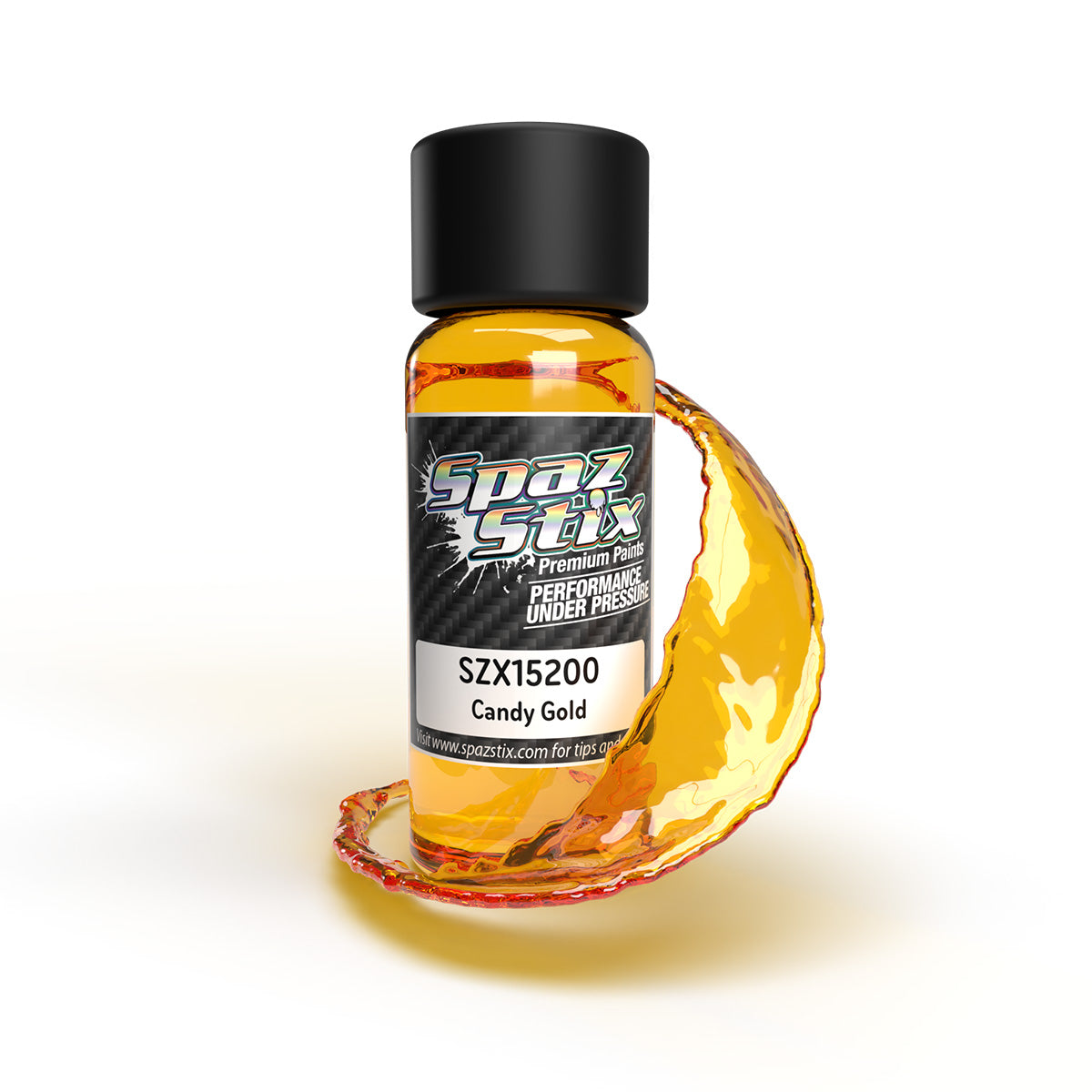 SPAZ STIX 15200 Candy Gold Airbrush Ready Paints, 2oz Bottle