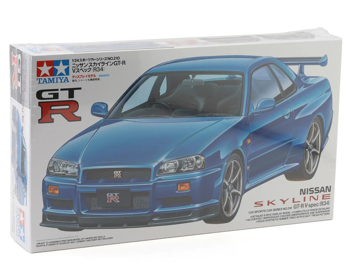 TAMIYA 24210 1/24 Nissan Skyline GT-R V-spec (R34) Plastic Model Kit