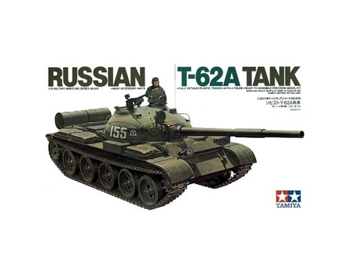 TAMIYA 35108 1/35 Russian T-62A Tank Model Kit