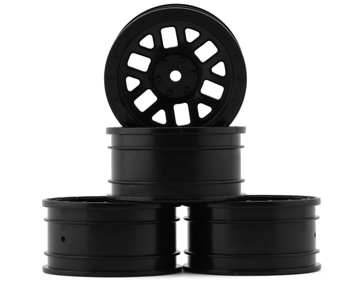 TAMIYA 51686 CC-02 12-Spoke Off Road Wheels (Black) (4) (Front/Rear) w/12mm Hex