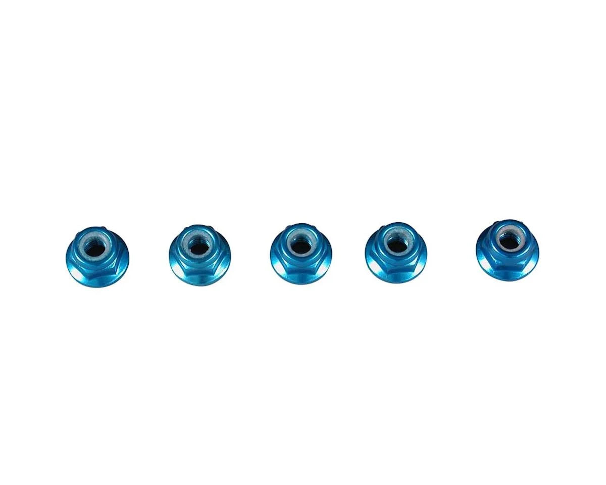 TAMIYA 53159 4mm Aluminum Locknut (5) (Blue)