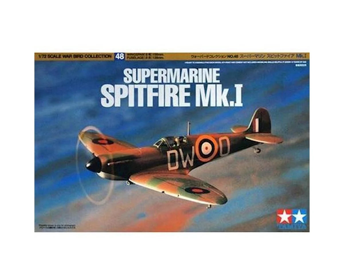 TAMIYA 60748 1/72 Supermarine Spitfire MK. 1 Aircraft Model Kit