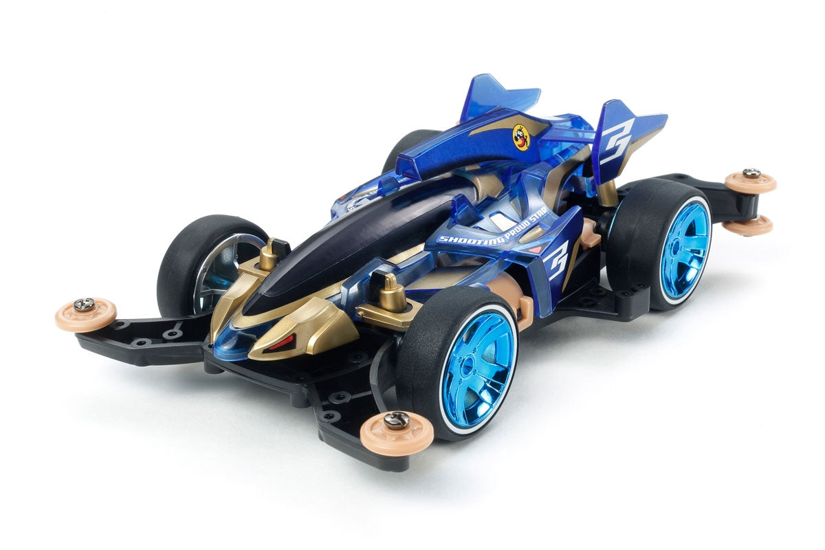 TAMIYA 95573 1/32 PRO JR Racing Mini 4WD Shooting Proud Star Blue SP Kit, w/ MA Chassis Clear Blue