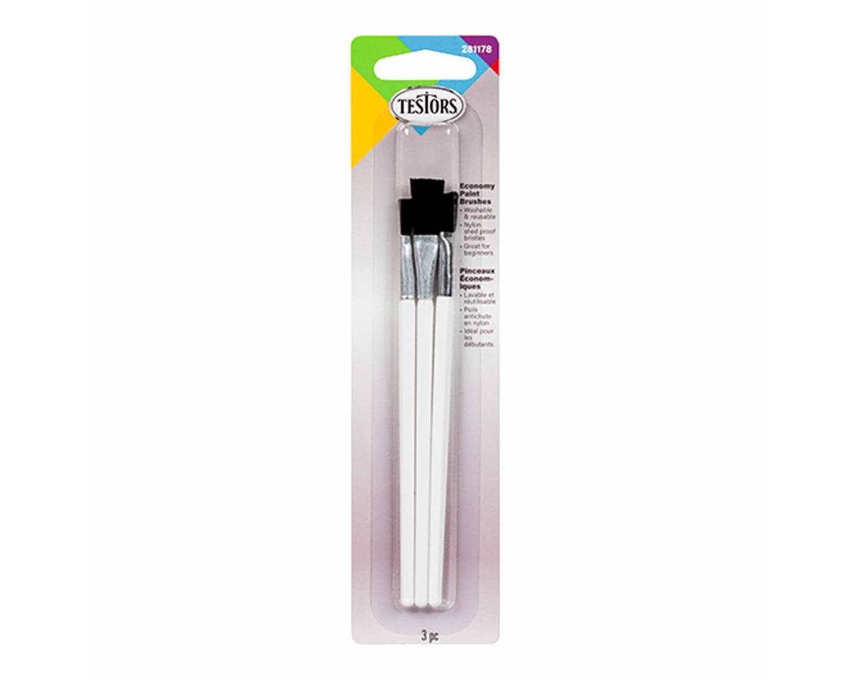 TESTORS 281178 3 Piece Economy Flat Brush Set