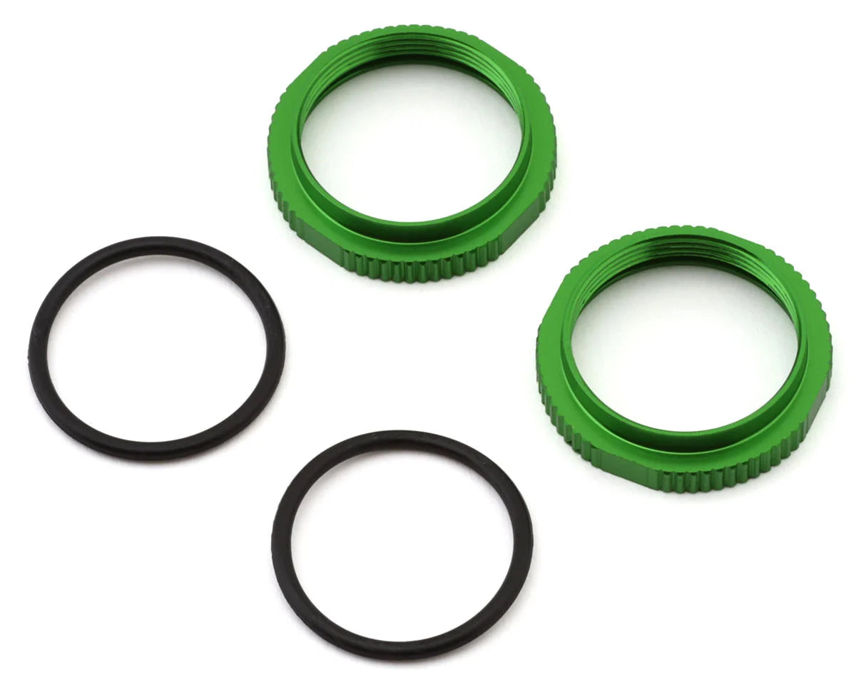 TEKNO TKR6013BG 16mm Aluminum Low Profile Shock Collars (Green) (2)