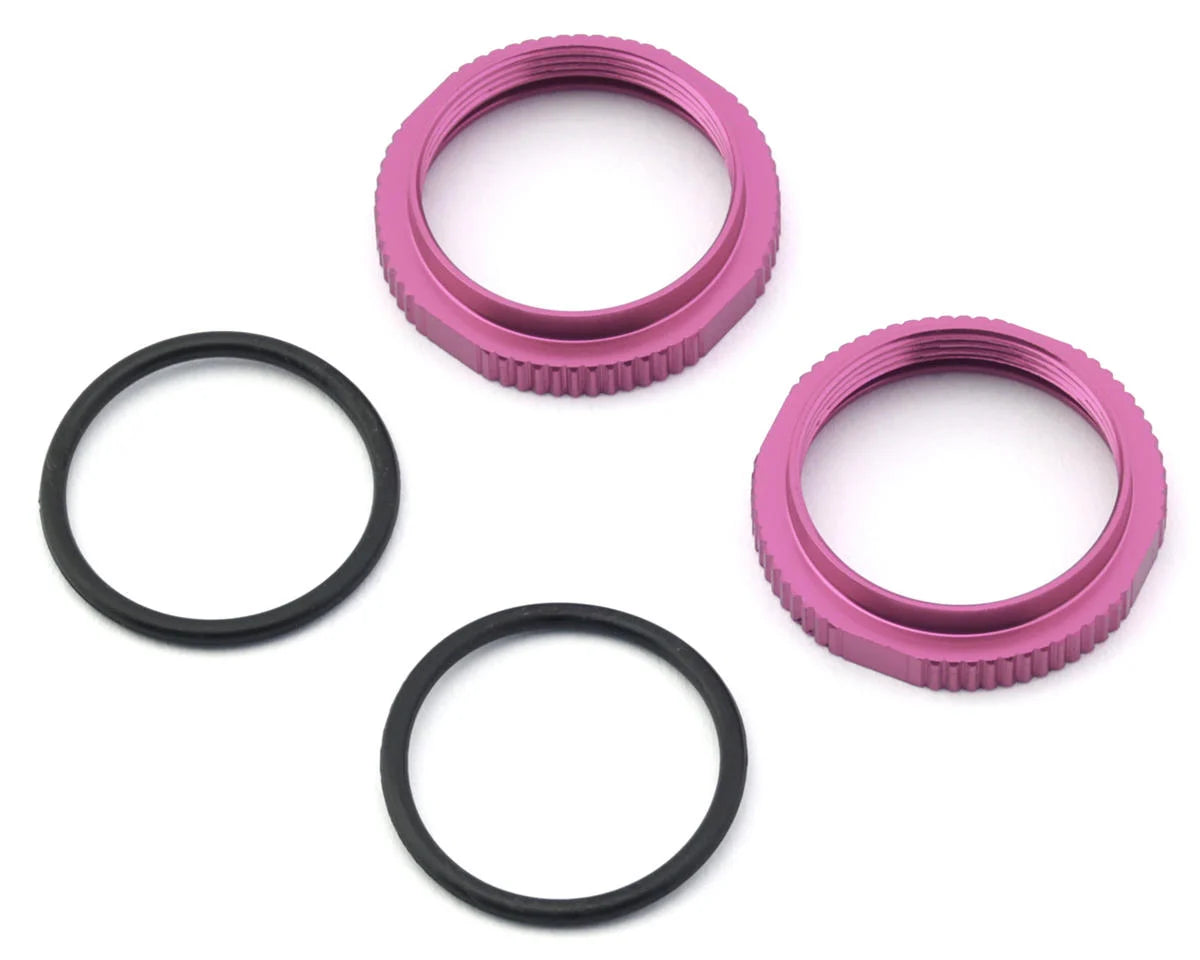 TEKNO TKR6013BN 16mm Aluminum Low Profile Shock Collars (Pink) (2)