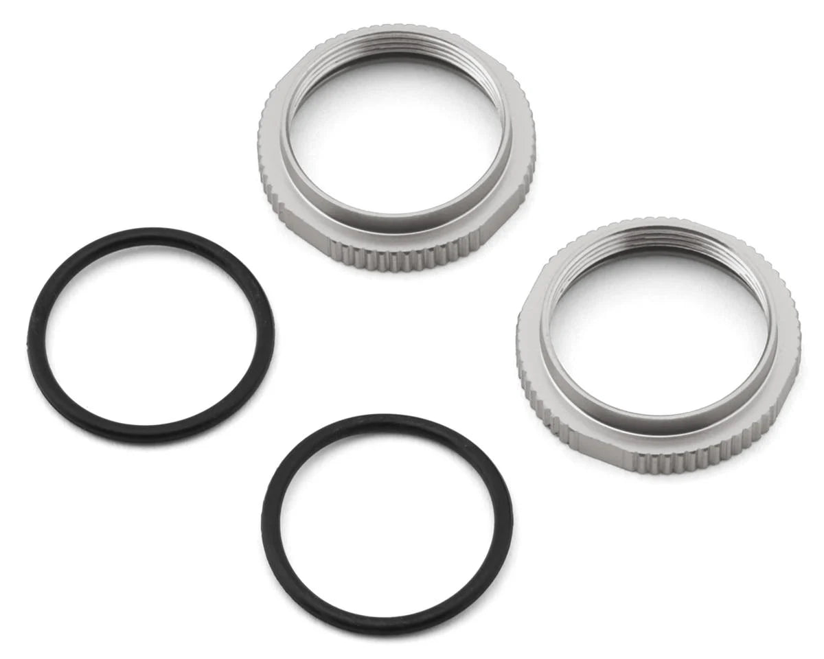 TEKNO TKR6013BX 16mm Aluminum Low Profile Shock Collars (Clear) (2)