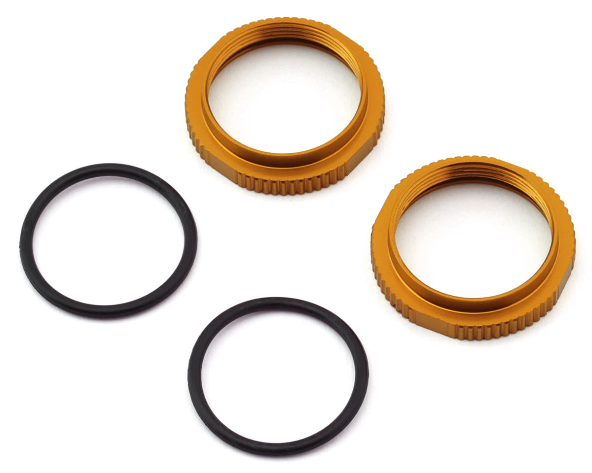 TEKNO TKR6013BY 16mm Aluminum Low Profile Shock Collars (Yellow) (2)