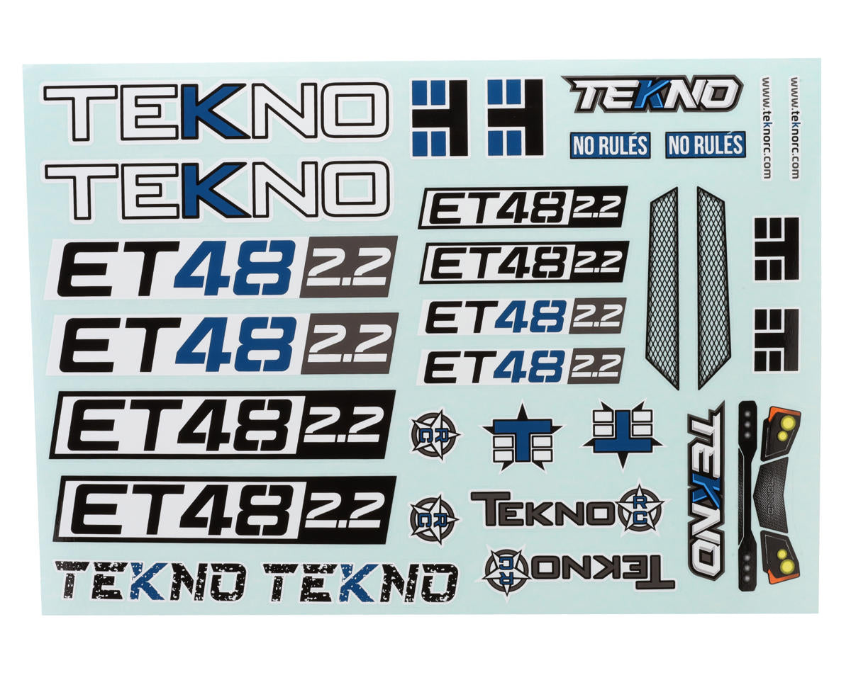 TEKNO TKR9647 Decal Sheet (ET48 2.2)