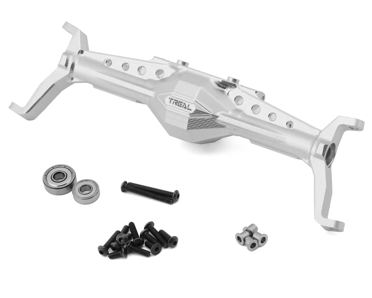 TREAL TLHTCAPRA-02 Axial Capra CNC Aluminum One Piece Front Axle Housing (Silver)