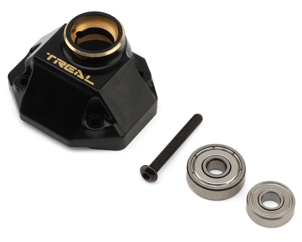 TREAL X00599ZIQT TLHTSCX10_III_TOYOTA-05 Axial SCX10 III Brass AR45P Front Portal Cover (89.3g) (Black)
