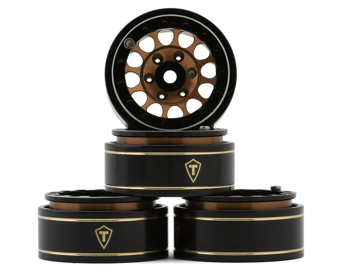 TREAL X003ZQK1VZ Type I 1.0" Classic 12-Spoke Beadlock Wheels (Bronze) (4) (27.2g)